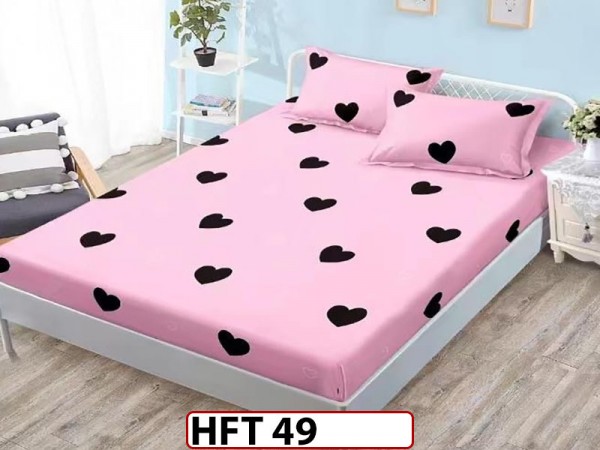 Husa de Pat din Finet + 2 Fete de Perne - Saltea 180x200 - Pat 2 Persoane - HFT49 Husa de Pat din Finet + 2 Fete de Perne - Saltea 180x200 - Pat 2 Persoane - HFT49