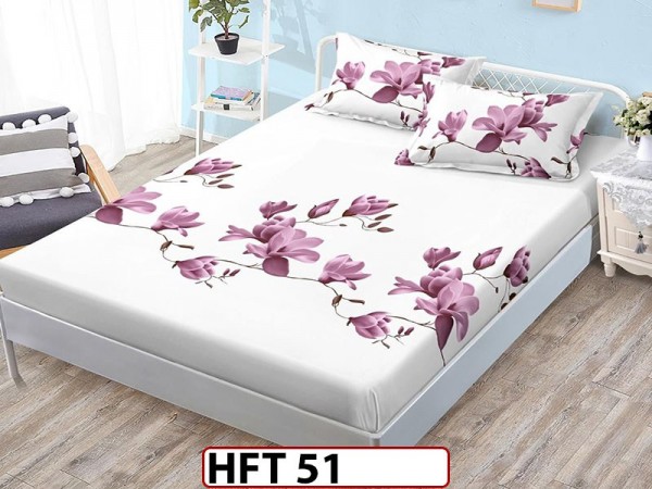Husa de Pat din Finet + 2 Fete de Perne - Saltea 180x200 - Pat 2 Persoane - HFT51 Husa de Pat din Finet + 2 Fete de Perne - Saltea 180x200 - Pat 2 Persoane - HFT51