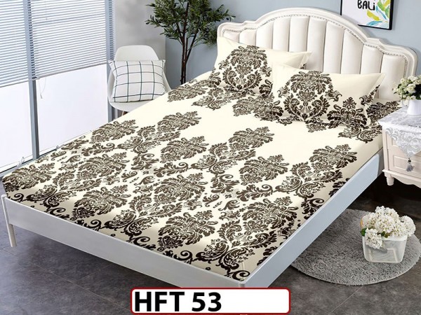 Husa de Pat din Finet + 2 Fete de Perne - Saltea 180x200 - Pat 2 Persoane - HFT53 Husa de Pat din Finet + 2 Fete de Perne - Saltea 180x200 - Pat 2 Persoane - HFT53