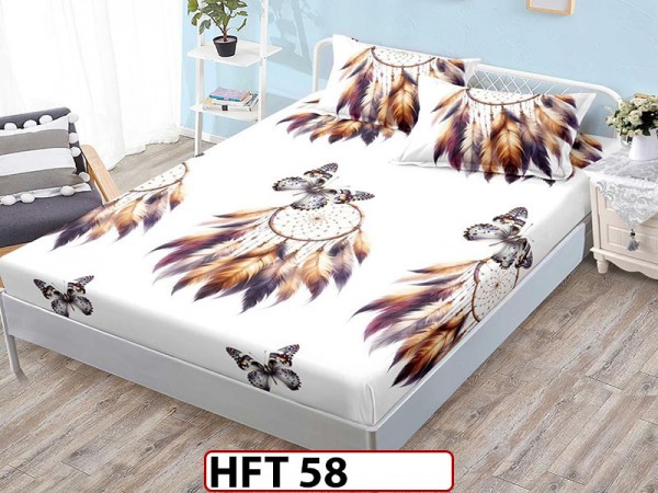Husa de Pat din Finet + 2 Fete de Perne - Saltea 180x200 - Pat 2 Persoane - HFT58
