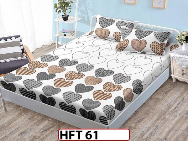 Husa de Pat din Finet + 2 Fete de Perne - Saltea 180x200 - Pat 2 Persoane - HFT61 Husa de Pat din Finet + 2 Fete de Perne - Saltea 180x200 - Pat 2 Persoane - HFT61