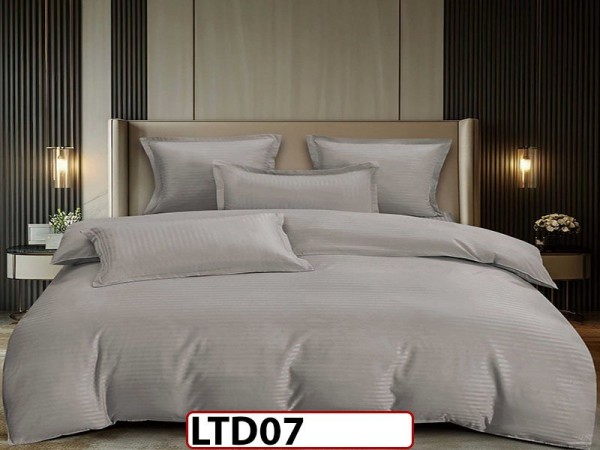 Lenjerie din damasc finet cu 6 piese, cearceaf cu elastic - LTD07 Lenjerie din damasc finet cu 6 piese, cearceaf cu elastic - LTD07