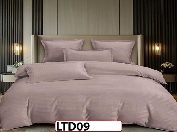 Lenjerie din damasc finet cu 6 piese, cearceaf cu elastic - LTD09 Lenjerie din damasc finet cu 6 piese, cearceaf cu elastic - LTD09