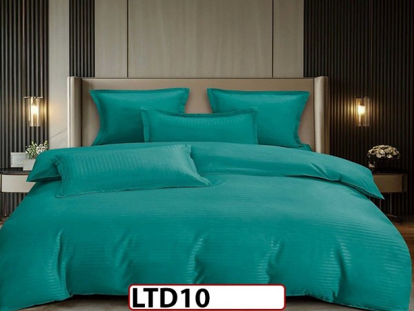 Lenjerie din damasc finet cu 6 piese, cearceaf cu elastic - LTD10 Lenjerie din damasc finet cu 6 piese, cearceaf cu elastic - LTD10