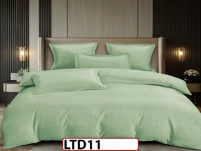 Lenjerie din damasc finet cu 6 piese, cearceaf cu elastic - LTD11