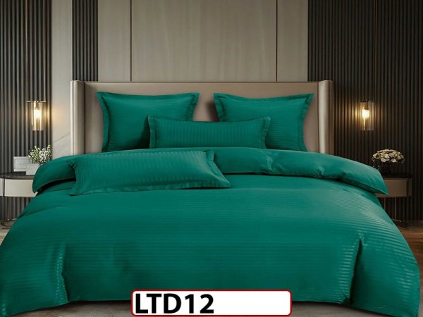 Lenjerie din damasc finet cu 6 piese, cearceaf cu elastic - LTD12 Lenjerie din damasc finet cu 6 piese, cearceaf cu elastic - LTD12