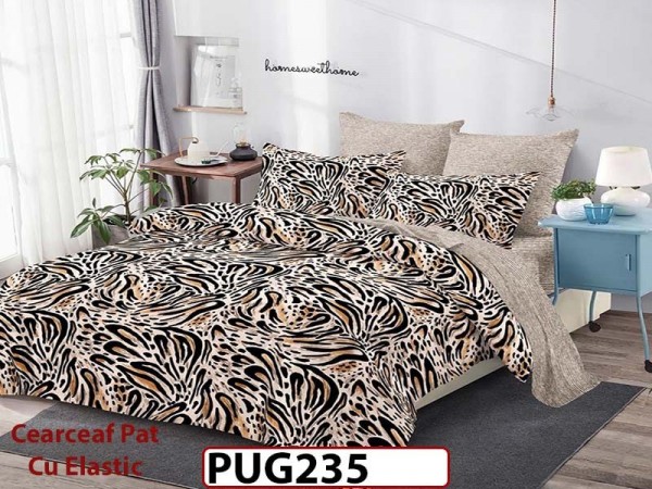 Lenjerie din finet 6 piese si cearceaf cu Elastic - PUG235