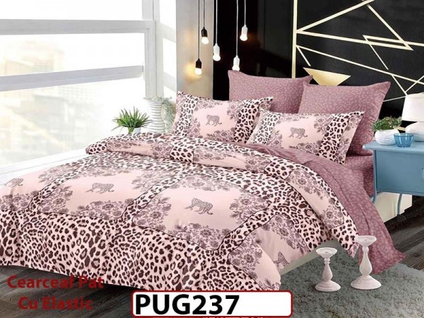 Lenjerie din finet 6 piese si cearceaf cu Elastic - PUG237