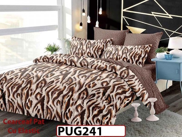 Lenjerie din finet 6 piese si cearceaf cu Elastic - PUG241