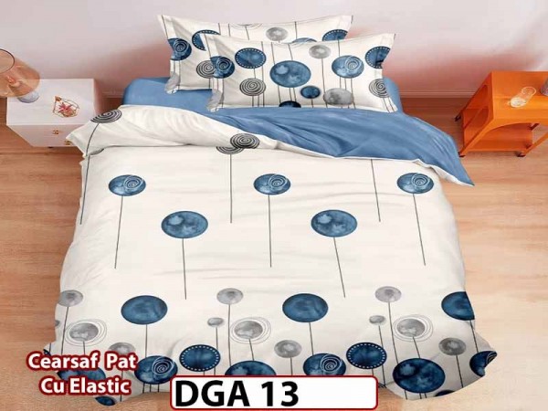 Lenjerie din finet 4 piese 1 Persoana Cearceaf cu Elastec - DGA 13 Lenjerie din finet 4 piese 1 Persoana Cearceaf cu Elastec - DGA 13