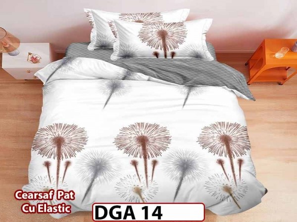 Lenjerie din finet 4 piese 1 Persoana Cearceaf cu Elastec - DGA 14 Lenjerie din finet 4 piese 1 Persoana Cearceaf cu Elastec - DGA 14
