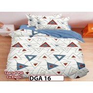 Lenjerie din finet 4 piese 1 Persoana Cearceaf cu Elastec - DGA 16