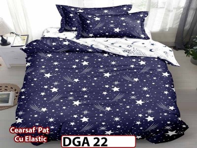 Lenjerie din finet 4 piese 1 Persoana Cearceaf cu Elastec - DGA 22