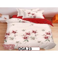 Lenjerie din finet 4 piese 1 Persoana Cearceaf cu Elastec - DGA 23