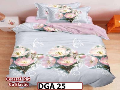 Lenjerie din finet 4 piese 1 Persoana Cearceaf cu Elastec - DGA 25 Lenjerie din finet 4 piese 1 Persoana Cearceaf cu Elastec - DGA 25