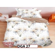 Lenjerie din finet 4 piese 1 Persoana Cearceaf cu Elastec - DGA 27