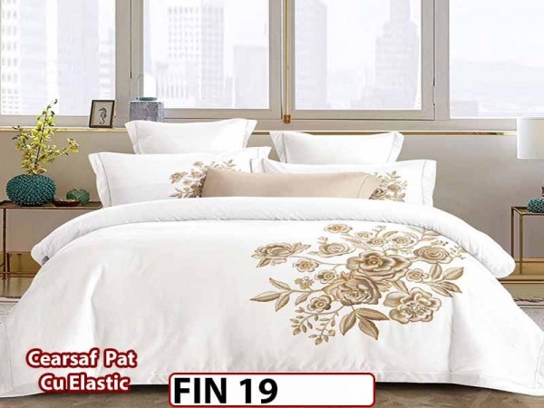 Lenjerie din Finet 4 piese cu elastic  - FIN 19