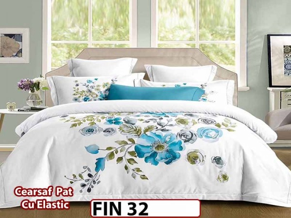 Lenjerie din Finet 4 piese cu elastic - FIN 32 Lenjerie din Finet 4 piese cu elastic - FIN 32