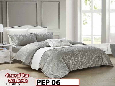 Lenjerie pat dublu, Jacquard Finet, din 4 piese - PEP 06