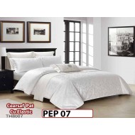 Lenjerie pat dublu, Jacquard Finet, din 4 piese - PEP 07