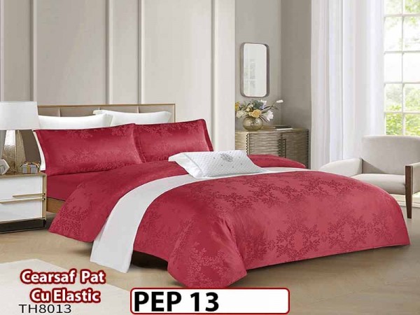 Lenjerie pat dublu, Jacquard Finet, din 4 piese - PEP 13 Lenjerie pat dublu, Jacquard Finet, din 4 piese - PEP 13