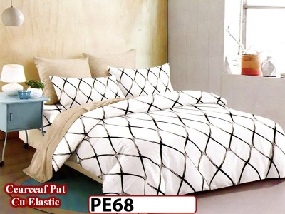 Lenjerie din finet 4 piese 1 Persoana Cearceaf cu Elastec - PE68