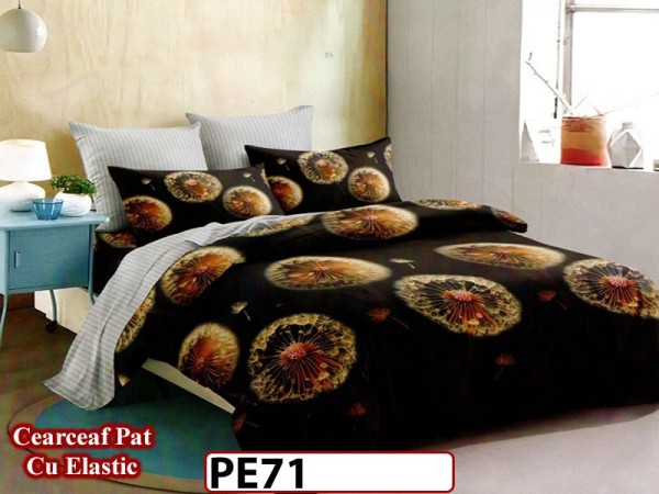 Lenjerie din finet 4 piese 1 Persoana Cearceaf cu Elastec - PE71 Lenjerie din finet 4 piese 1 Persoana Cearceaf cu Elastec - PE71