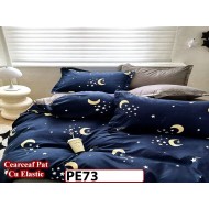 Lenjerie din finet 4 piese 1 Persoana Cearceaf cu Elastec - PE73