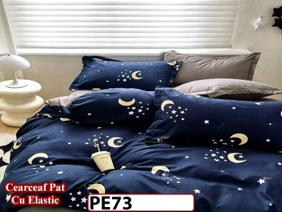 Lenjerie din finet 4 piese 1 Persoana Cearceaf cu Elastec - PE73