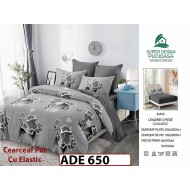 Lenjerie din finet  6 piese si cearceaf cu elastic - ADE 650