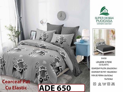 Lenjerie din finet  6 piese si cearceaf cu elastic - ADE 650 Lenjerie din finet  6 piese si cearceaf cu elastic - ADE 650