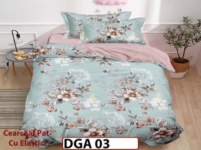 Lenjerie din finet 4 piese 1 Persoana Cearceaf cu Elastec - DGA 03 Lenjerie din finet 4 piese 1 Persoana Cearceaf cu Elastec - DGA 03