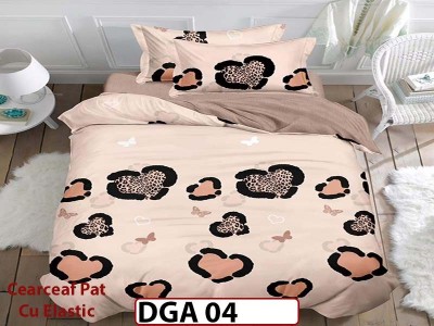 Lenjerie din finet 4 piese 1 Persoana Cearceaf cu Elastec - DGA 04 Lenjerie din finet 4 piese 1 Persoana Cearceaf cu Elastec - DGA 04