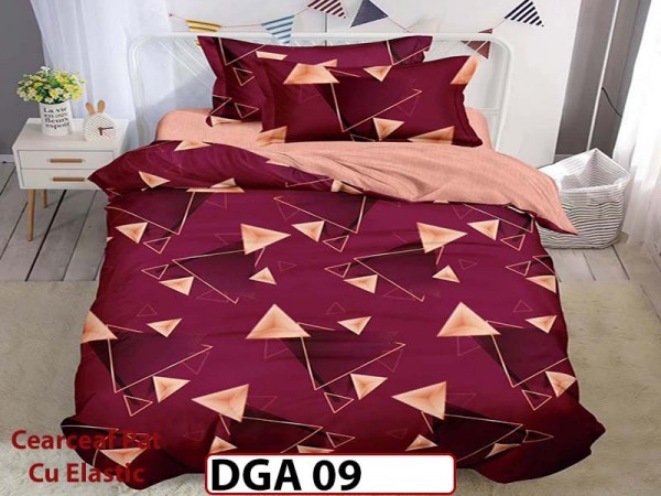 Lenjerie din finet 4 piese 1 Persoana Cearceaf cu Elastec - DGA 09 Lenjerie din finet 4 piese 1 Persoana Cearceaf cu Elastec - DGA 09