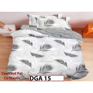 Lenjerie din finet 4 piese 1 Persoana Cearceaf cu Elastec - DGA 15