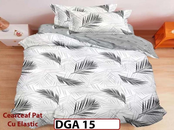 Lenjerie din finet 4 piese 1 Persoana Cearceaf cu Elastec - DGA 15 Lenjerie din finet 4 piese 1 Persoana Cearceaf cu Elastec - DGA 15