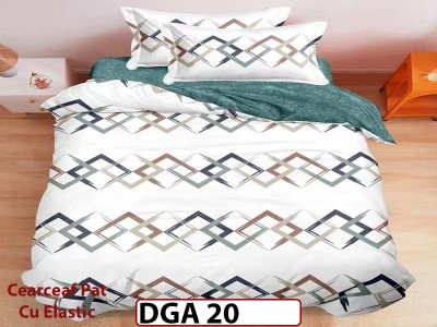 Lenjerie din finet 4 piese 1 Persoana Cearceaf cu Elastec - DGA 20