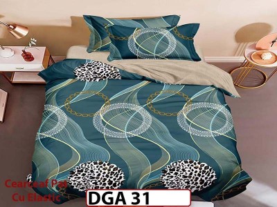 Lenjerie din finet 4 piese 1 Persoana Cearceaf cu Elastec - DGA 31