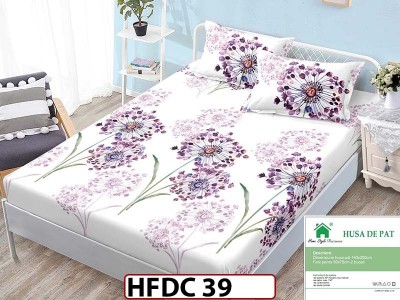 Husa de Pat din Finet + 2 Fete de Perne - Saltea 140x200 - Pat 2 Persoane -HFDC39 Husa de Pat din Finet + 2 Fete de Perne - Saltea 140x200 - Pat 2 Persoane -HFDC39