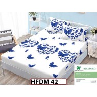 Husa de Pat din Finet + 2 Fete de Perne - Saltea 160x200 - Pat 2 Persoane - HFDM42
