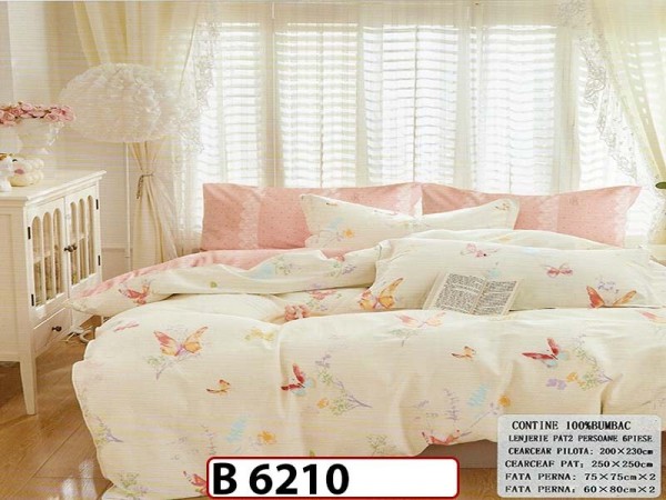 Lenjerie din bumbac 100% 6 piese - B 6210 Lenjerie din bumbac 100% 6 piese - B 6210