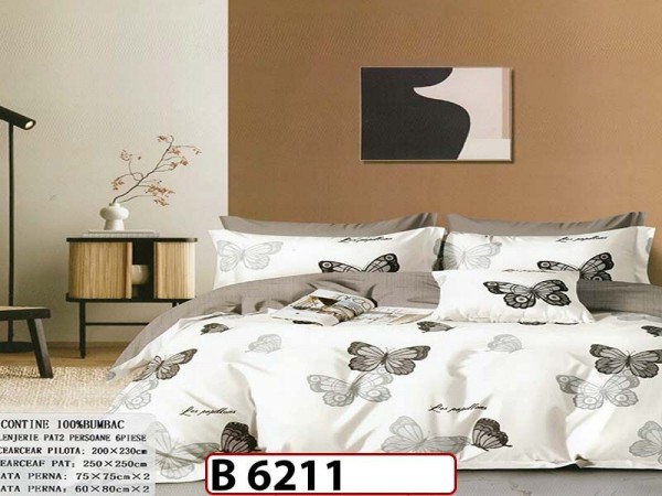 Lenjerie din bumbac 100% 6 piese - B 6211 Lenjerie din bumbac 100% 6 piese - B 6211