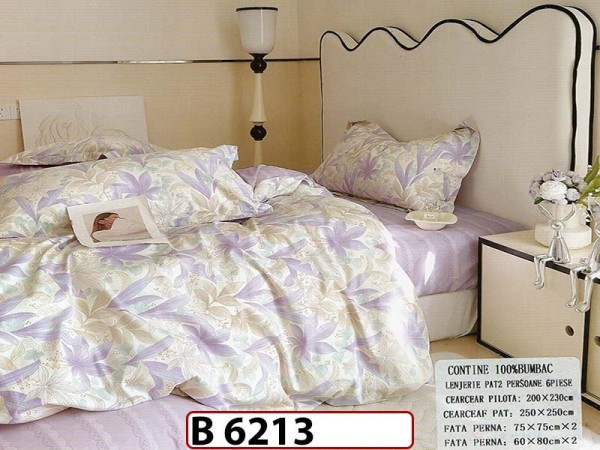 Lenjerie din bumbac 100% 6 piese - B 6213 Lenjerie din bumbac 100% 6 piese - B 6213