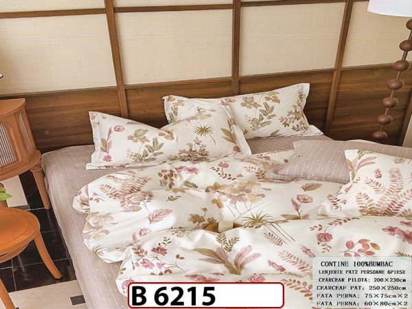 Lenjerie din bumbac 100% 6 piese - B 6215 Lenjerie din bumbac 100% 6 piese - B 6215