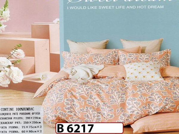 Lenjerie din bumbac 100% 6 piese - B 6217 Lenjerie din bumbac 100% 6 piese - B 6217