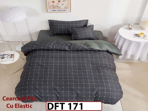 Lenjerie din finet 4 piese 1 Persoana Cearceaf cu Elastec - DFT171 Lenjerie din finet 4 piese 1 Persoana Cearceaf cu Elastec - DFT171