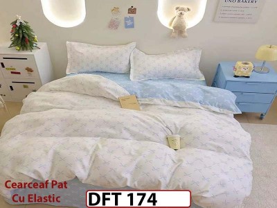 Lenjerie din finet 4 piese 1 Persoana Cearceaf cu Elastec - DFT174 Lenjerie din finet 4 piese 1 Persoana Cearceaf cu Elastec - DFT174