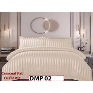 Lenjerie din damasc finet cu 4 piese, cearceaf cu elastic - DMP 02