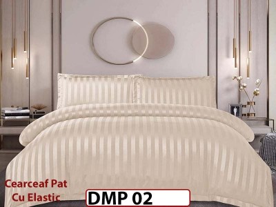 Lenjerie din damasc finet cu 4 piese, cearceaf cu elastic - DMP 02 Lenjerie din damasc finet cu 4 piese, cearceaf cu elastic - DMP 02