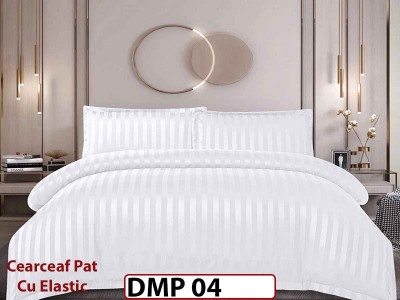 Lenjerie din damasc finet cu 4 piese, cearceaf cu elastic - DMP 04